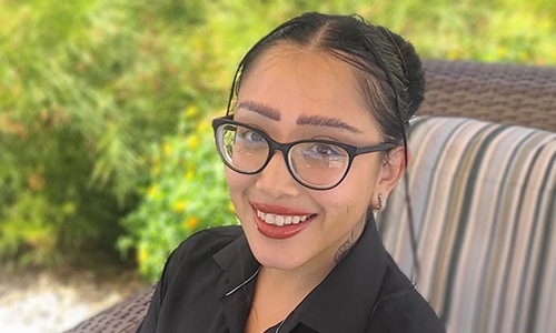 a person posing for a picture